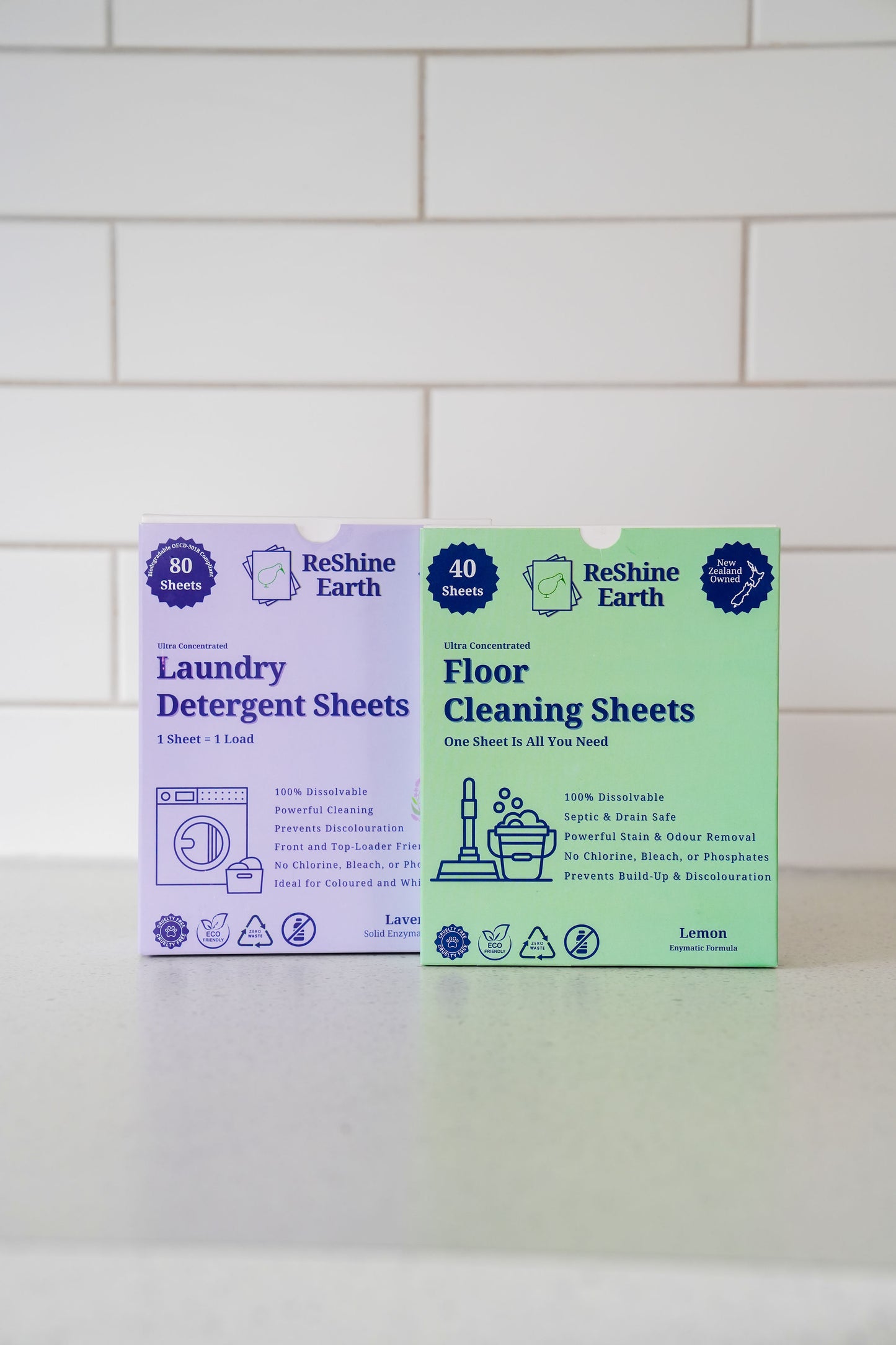 Combo Starter Pack, Laundry and Floor Detergent Sheets, 120 Washes