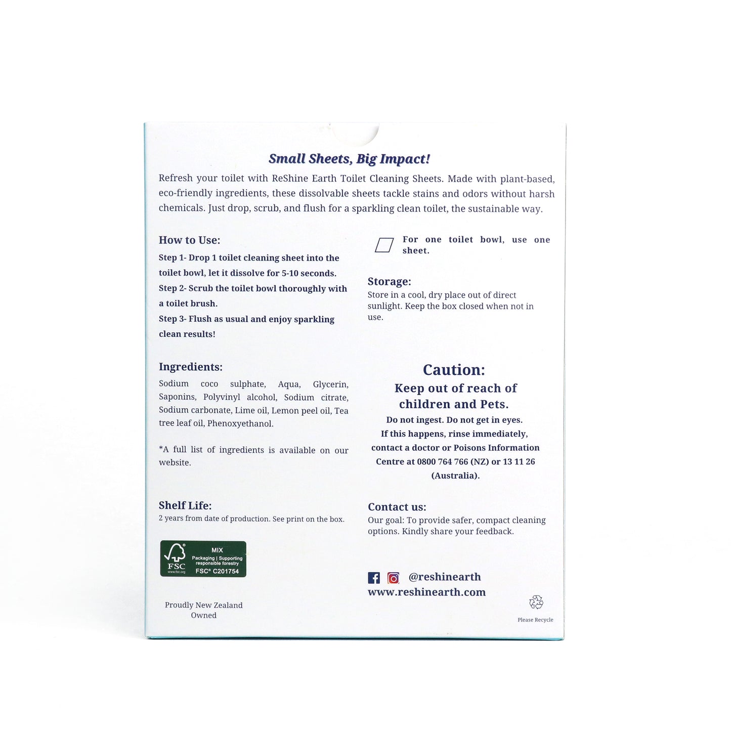 Toilet Cleaning Detergent Sheets, 40 Washes