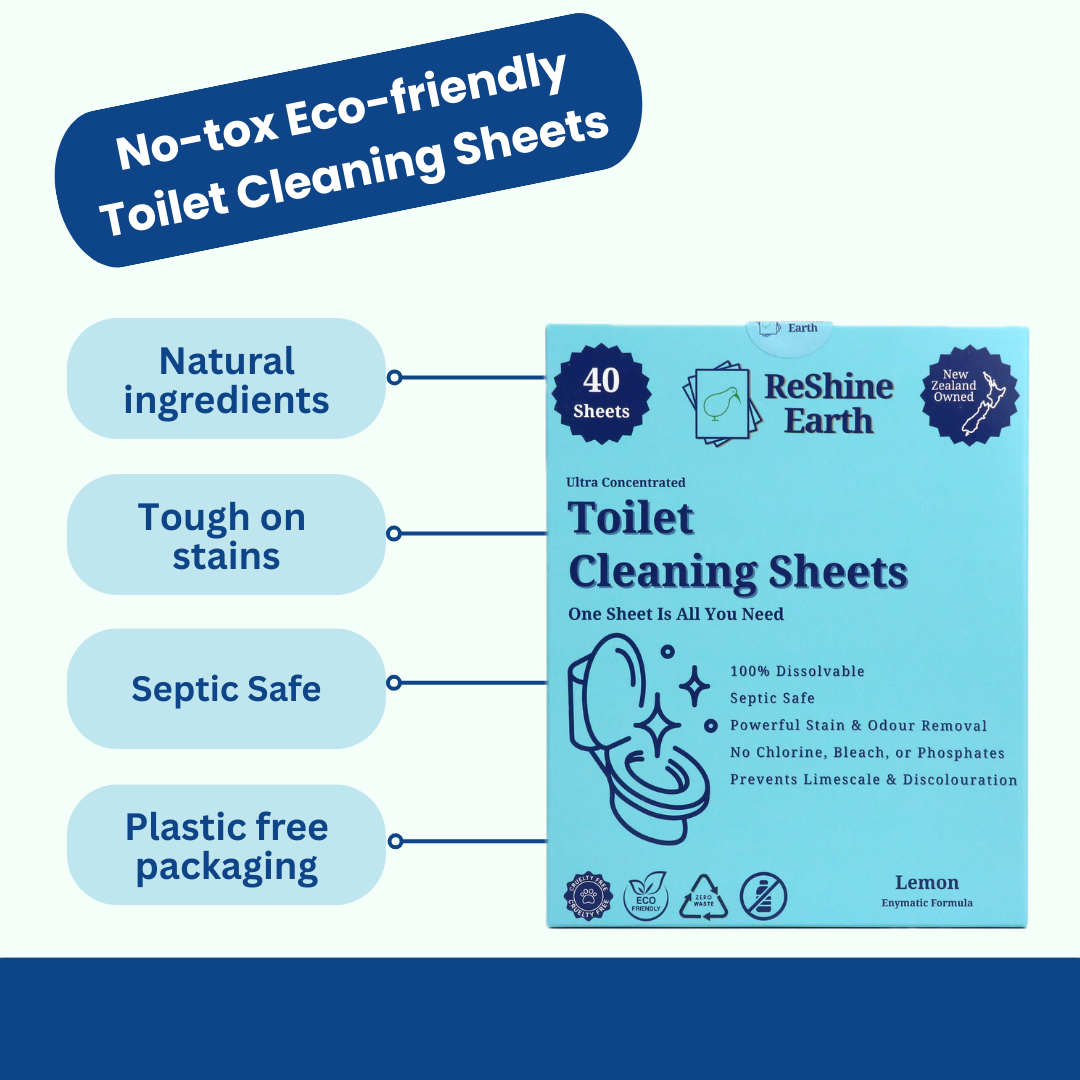 Toilet Cleaning Detergent Sheets, 40 Washes