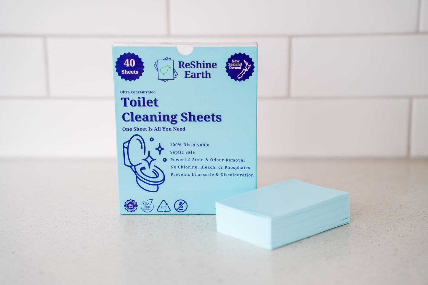 Combo Starter Pack, Toilet and Floor Cleaning Sheets, 80 Washes