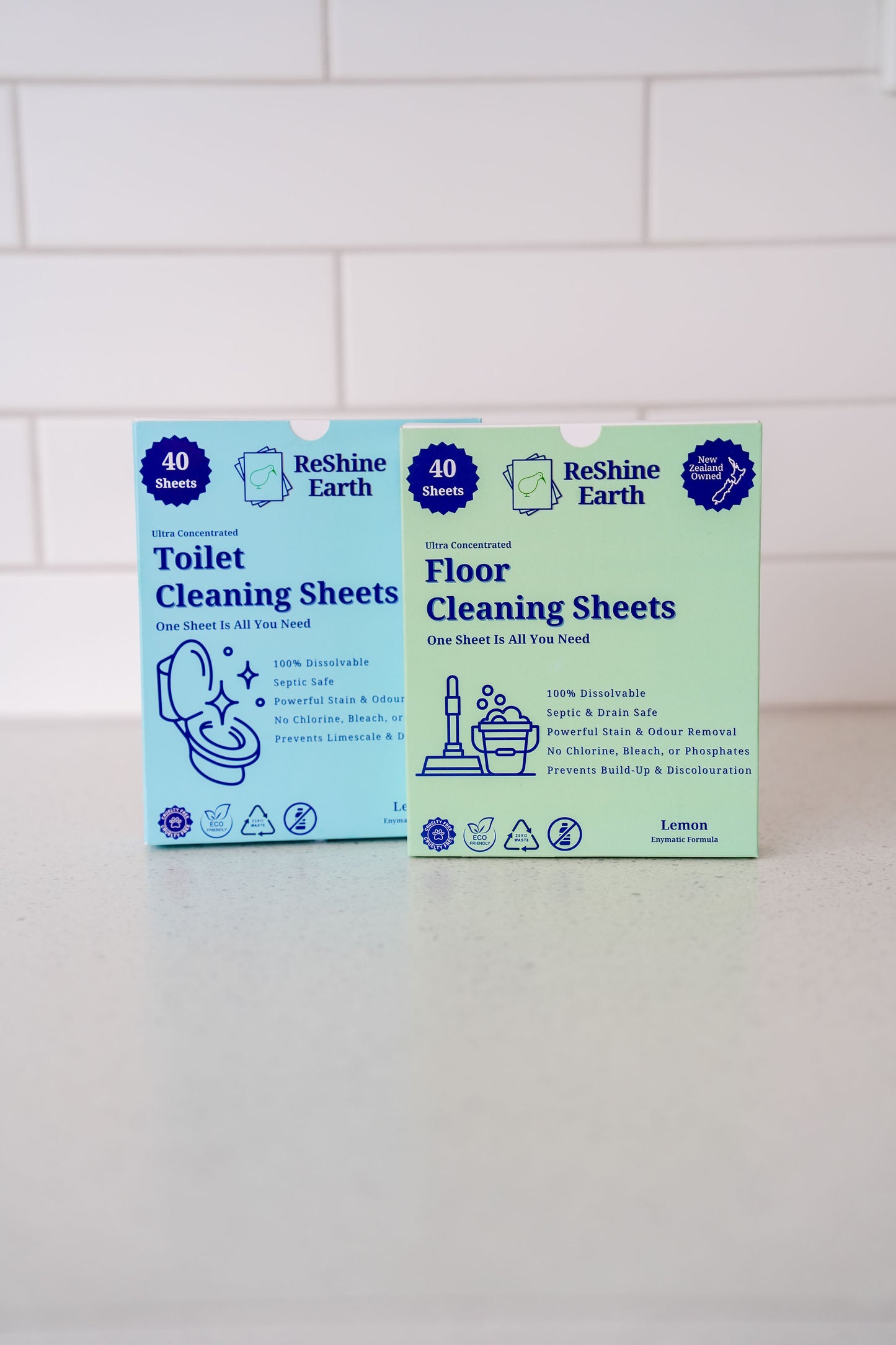 Combo Starter Pack, Toilet and Floor Cleaning Sheets, 80 Washes