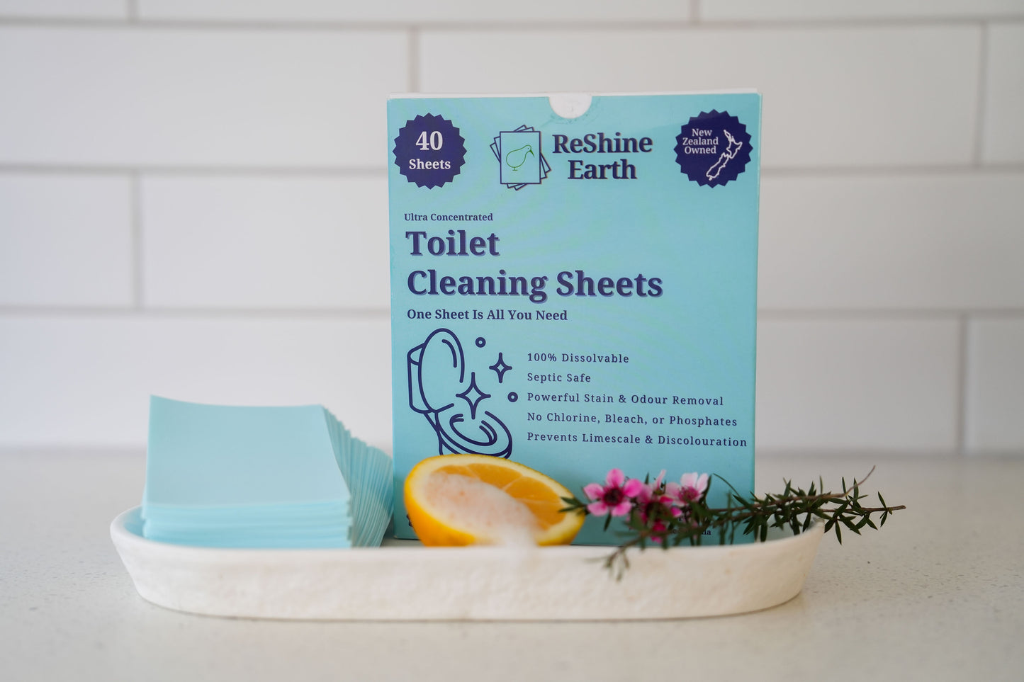 Combo Starter Pack, Toilet and Floor Cleaning Sheets, 80 Washes