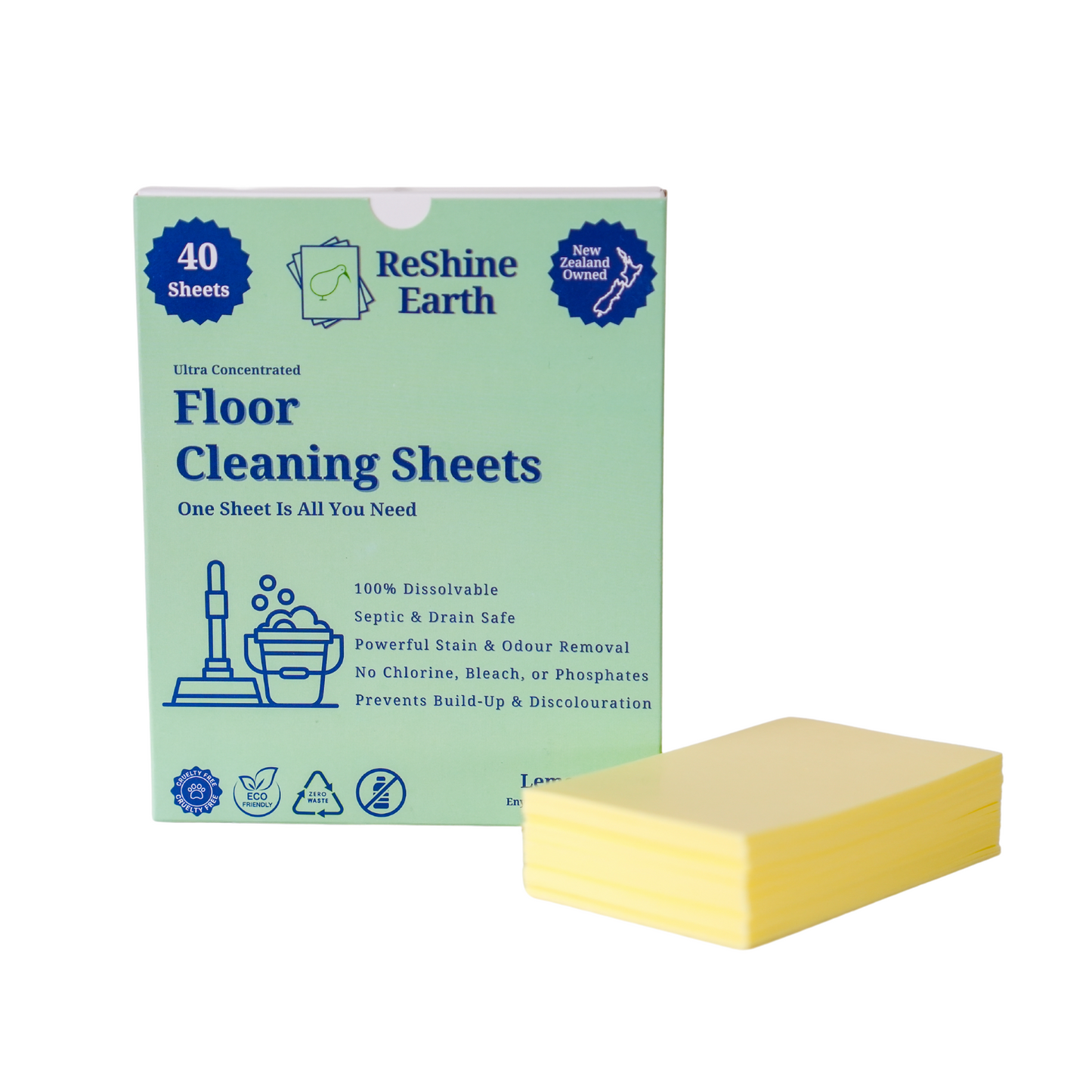 Combo Starter Pack, Toilet and Floor Cleaning Sheets, 80 Washes