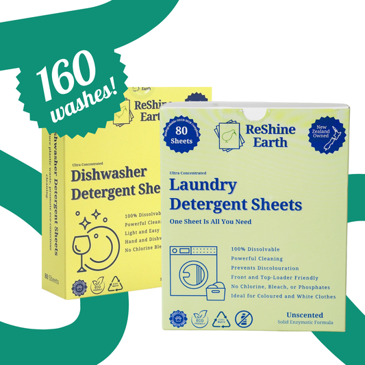 Bundle Starter Pack, Unscented Laundry and Dishwasher Detergent Sheets, 160 Washes