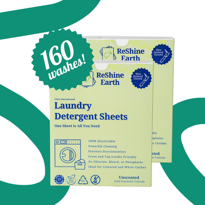 Duo Pack, Unscented Laundry Detergent Sheets, 160 Washes