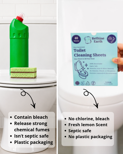 Toilet Cleaning Detergent Sheets, 40 Washes