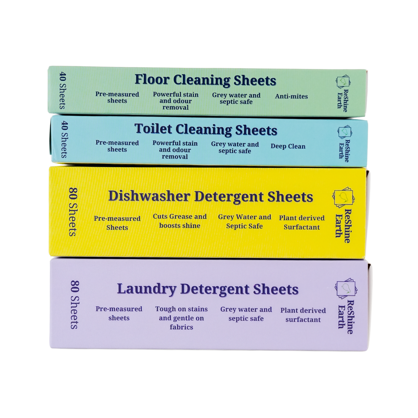 All in One Starter Pack, Dishwasher, Laundry, Floor and Toilet Detergent Sheets, 240 Washes