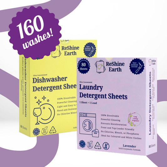 Bundle Starter Pack, Laundry and Dishwasher Detergent Sheets, 160 Washes