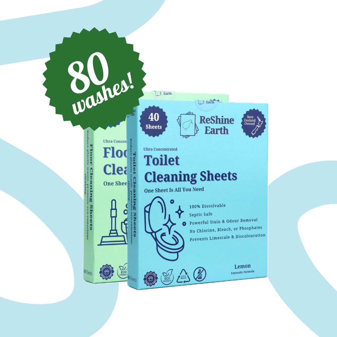 Combo Starter Pack, Toilet and Floor Cleaning Sheets, 80 Washes