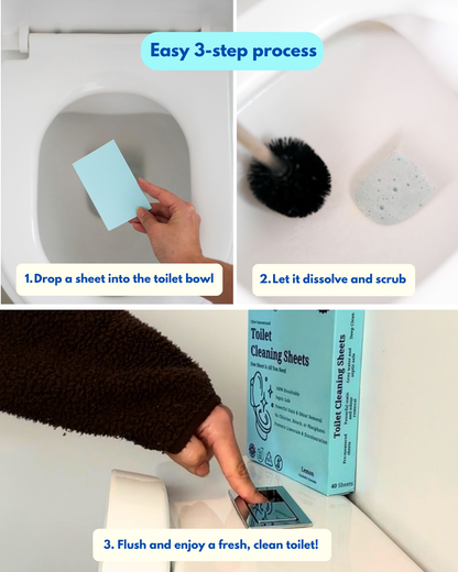 Toilet Cleaning Detergent Sheets, 40 Washes